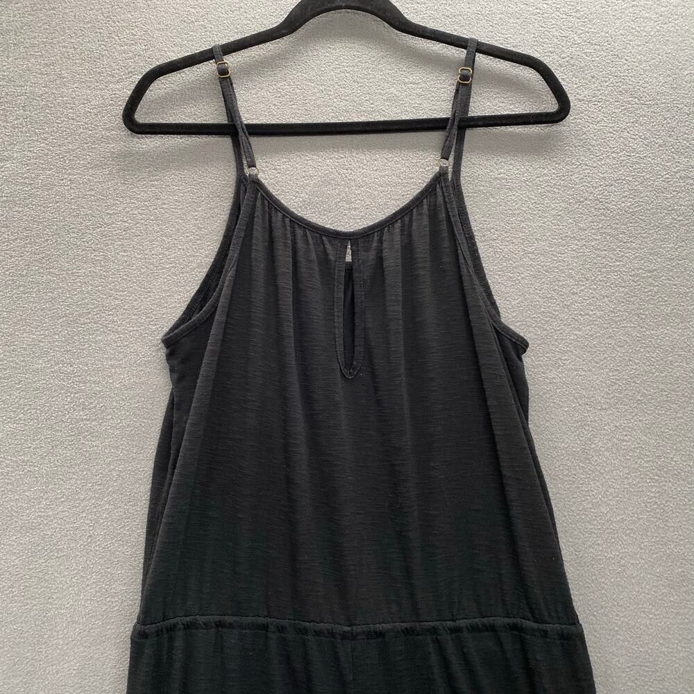 Becca Cozy Lounge Swim Coverup Wide Leg Jumpsuit M Black Drawstring Waist Sheer - Picture 6 of 13